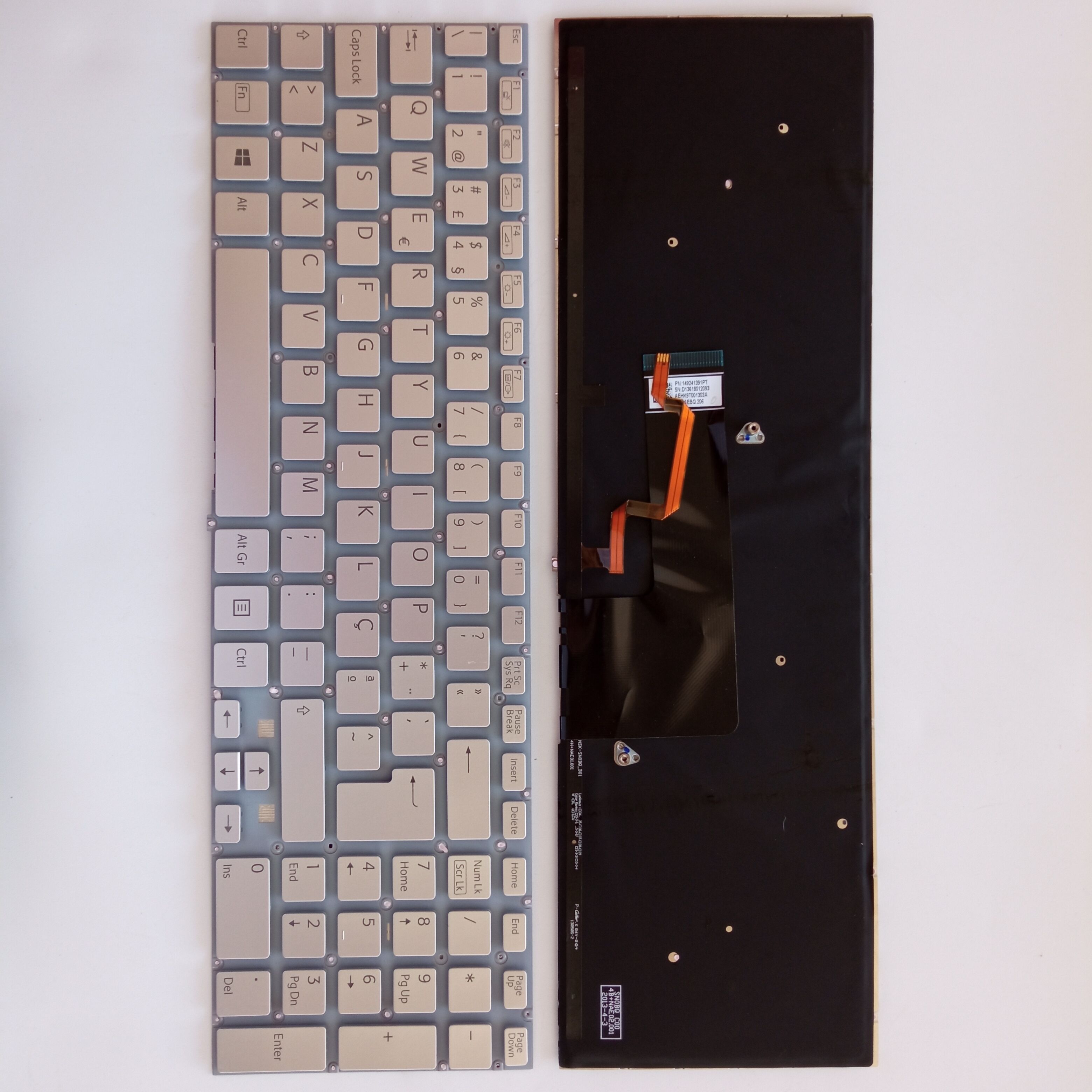 Picture of New Replacement Laptop Keyboard For SONY SVF15 SILVER Backlit PO Layout